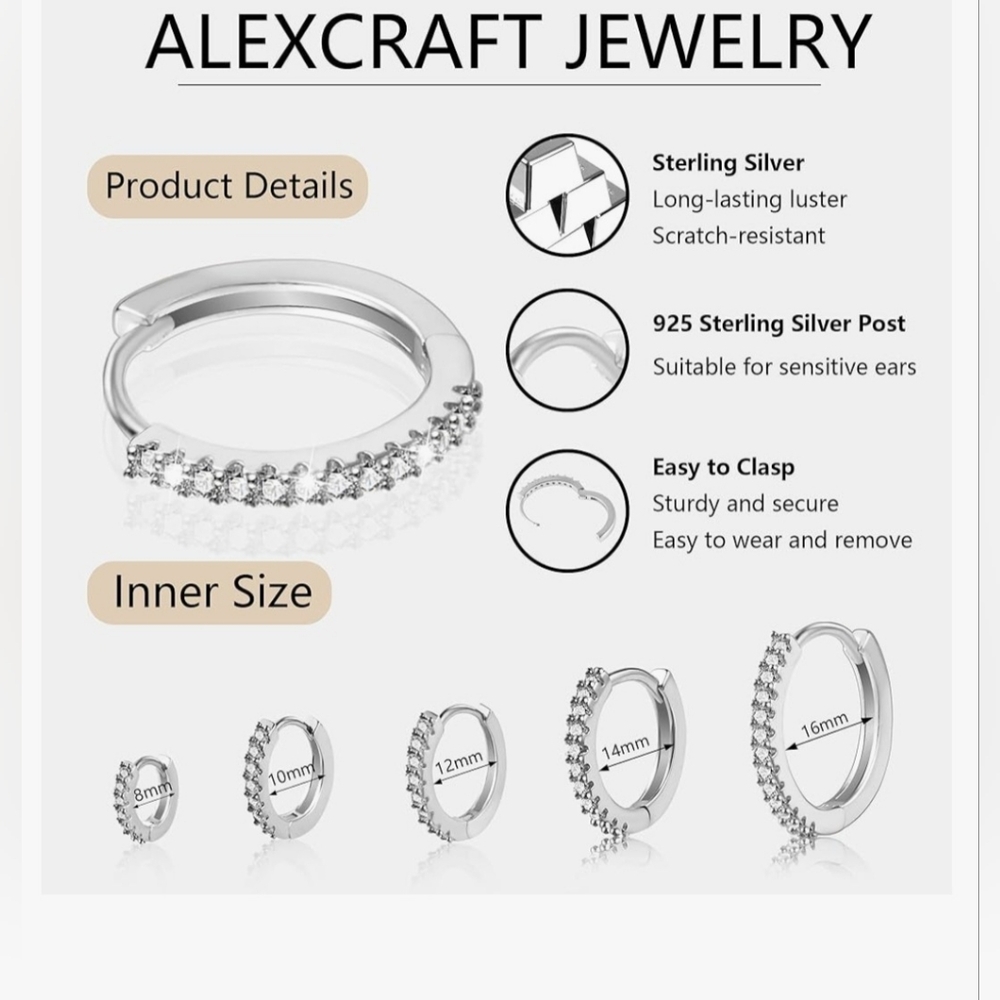 Silver clasp earrings